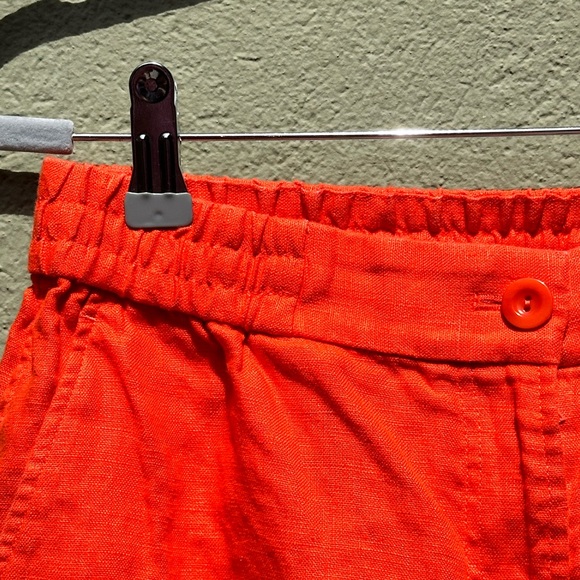 COS orange high-waisted linen shorts - Picture 3 of 6